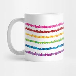 Rainbow with hearts valentine day upper Mug